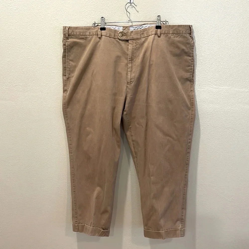 Peter Millar khaki flat front pants size 42 style MC00B84